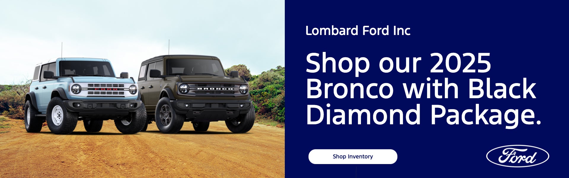Shop our 2025 Bronco with Black Diamond Package.