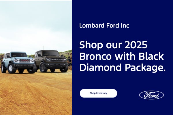 Shop our 2025 Bronco with Black Diamond Package.