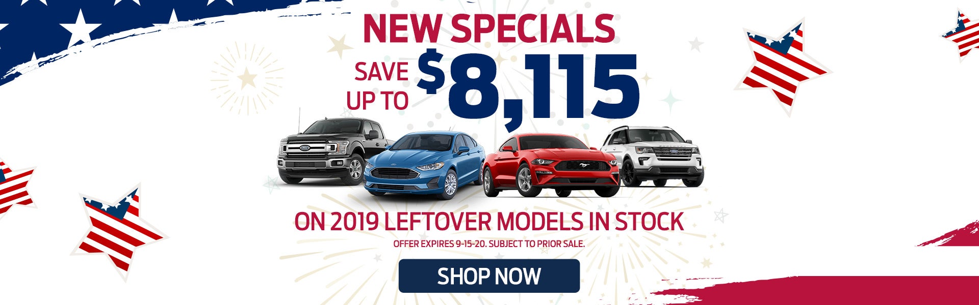 New 2019 Vehicle Specials